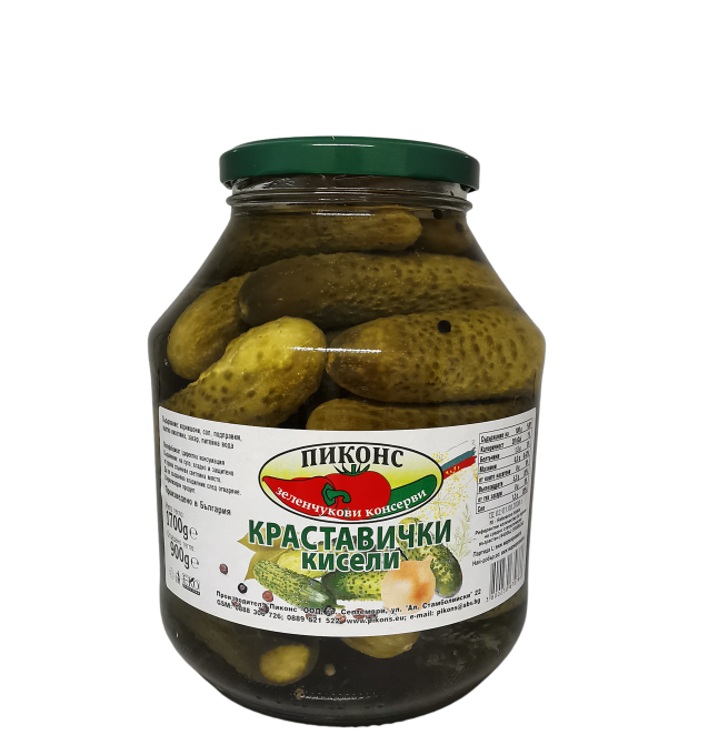 Консервирани кисели краставички